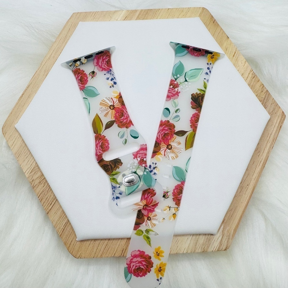 Floral Design Apple Watch Bands  42mm 44mm 45mm 49mm